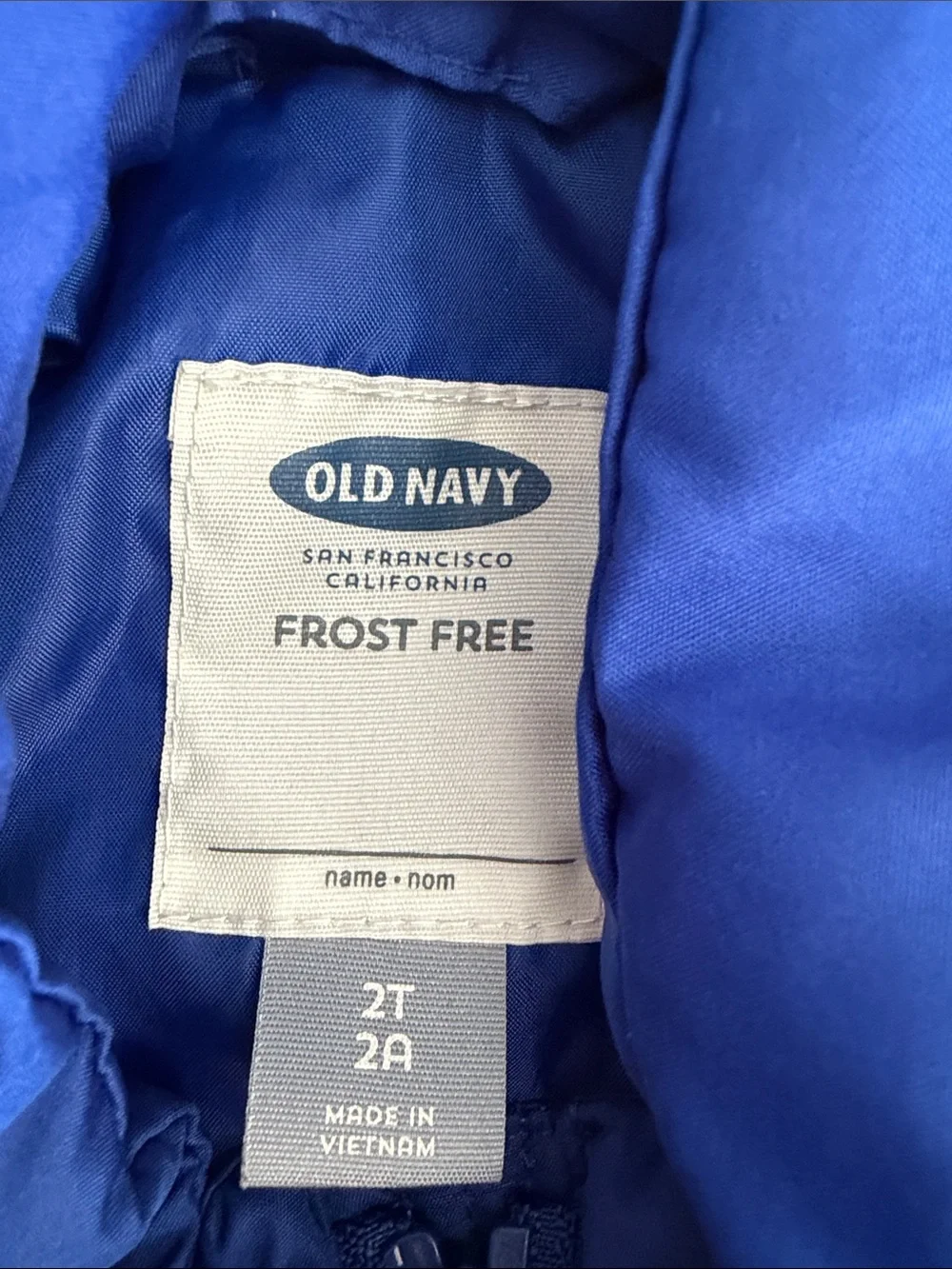 Old Navy Royal Blue Kids Quilted Puffer Jacket size 2T